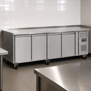 Commercial Slimline Four Door Counter Fridge 449Ltr