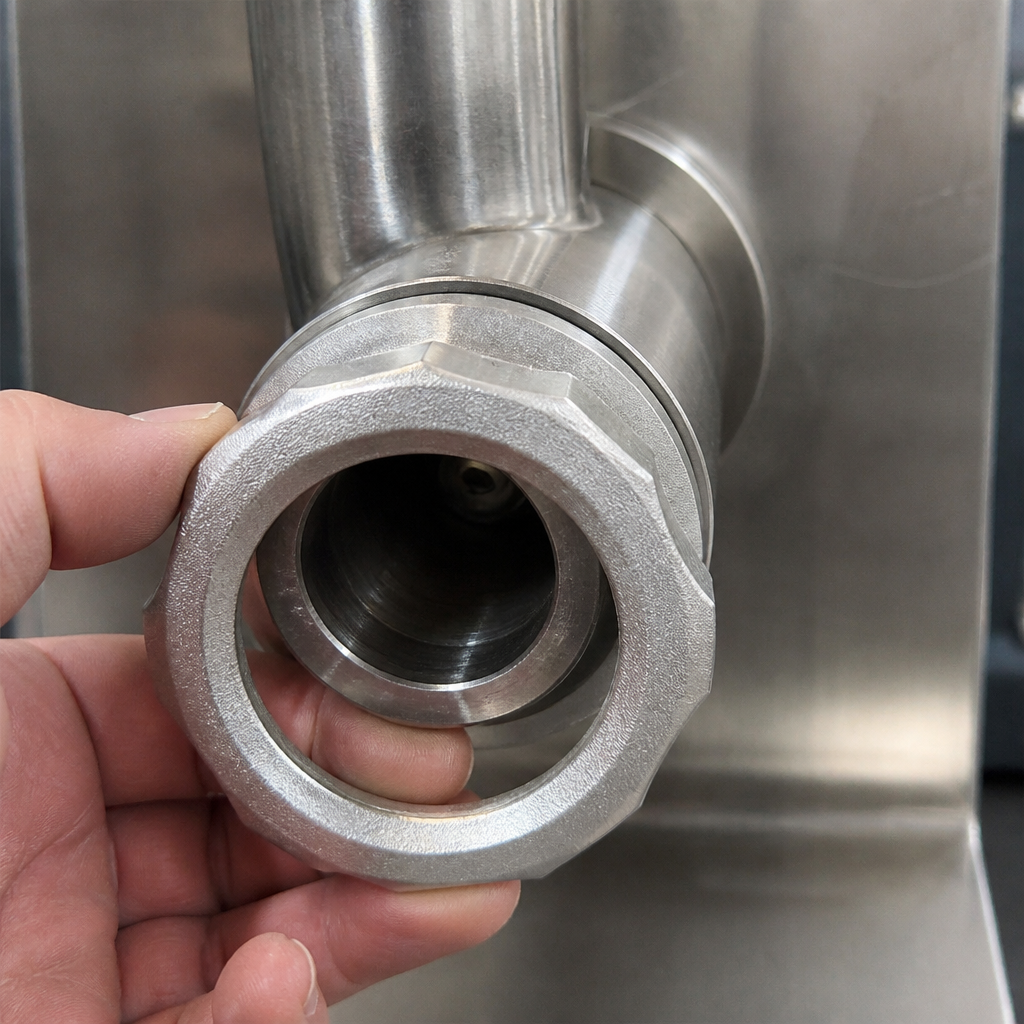 Commercial Mincer Polished Threaded Nut Replacement Part 120g