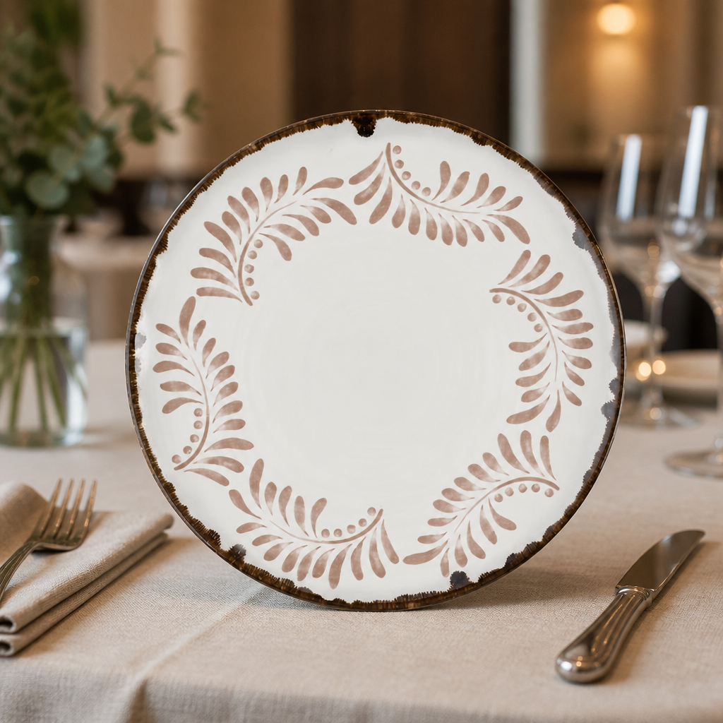 Commercial Terracotta Coupe Plates 285mm - 12 Pack