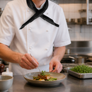 Black Chef Neckerchief for Commercial Kitchen Use