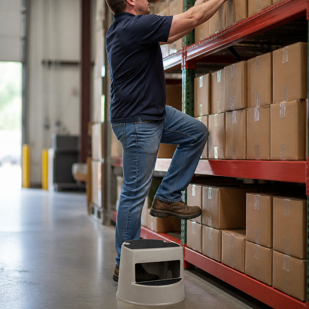 Commercial Heavy Duty Two-Step Stepstool with 158.8kg capacity
