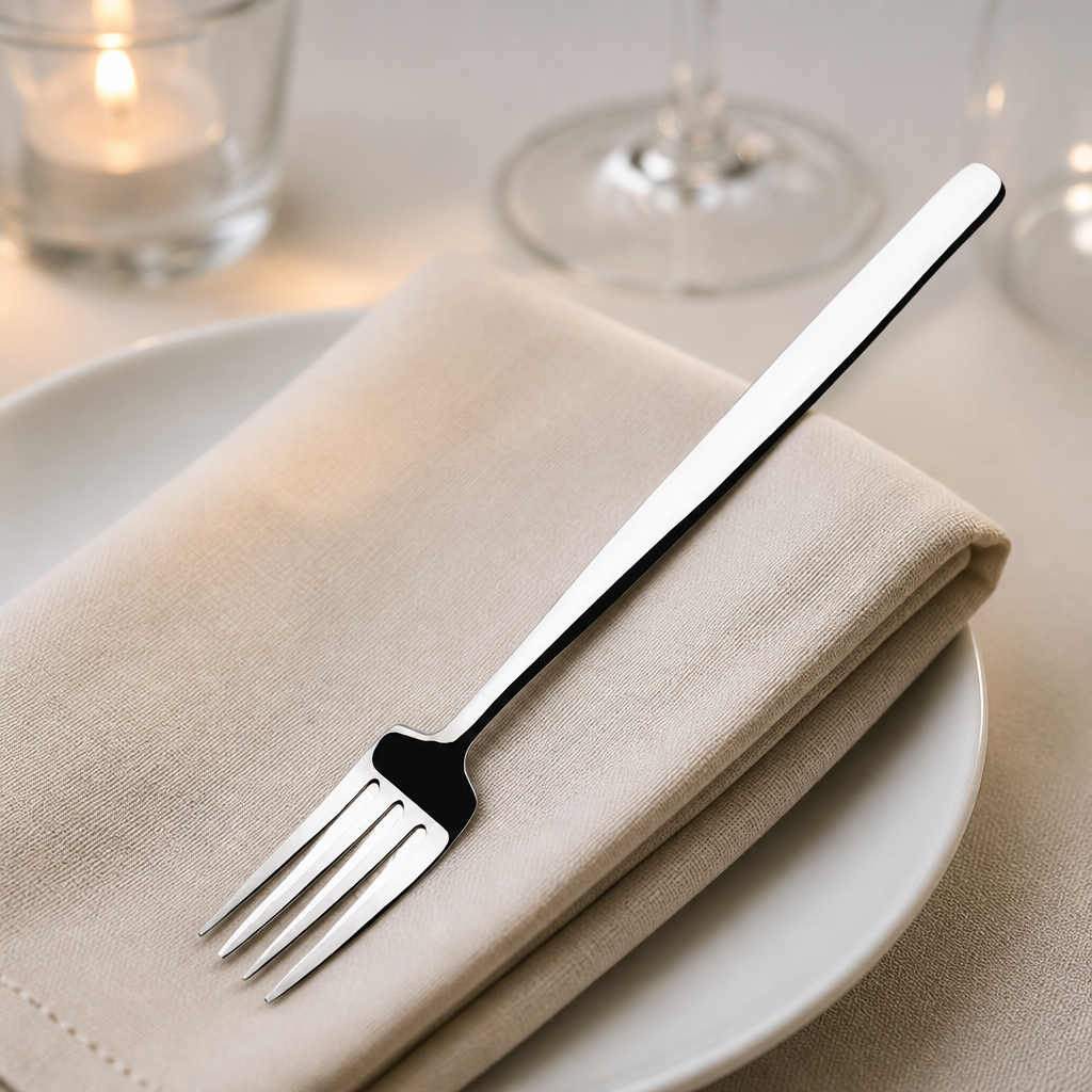 Pack of 6 stainless steel commercial cake forks 160mm