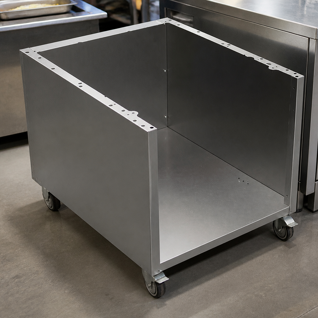 Stainless Steel 600mm Stand with Castors for commercial kitchens