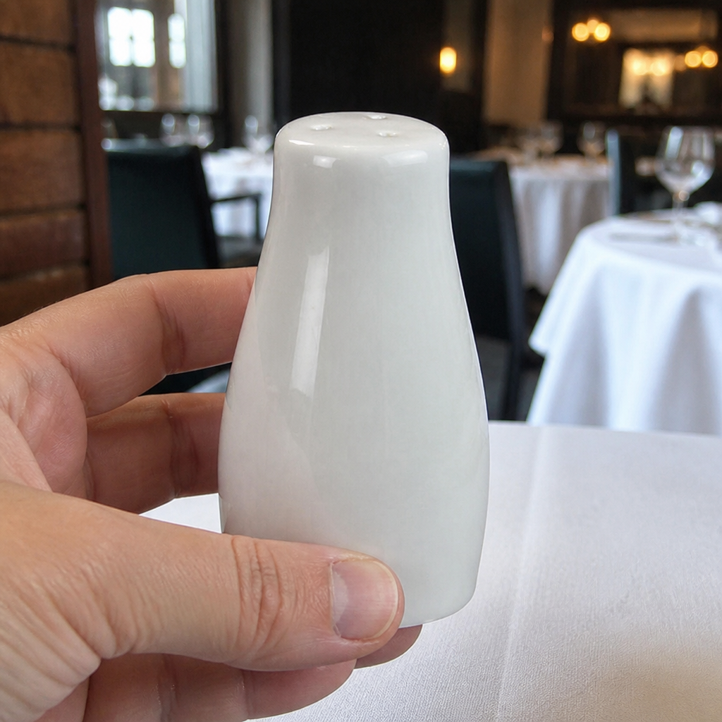 Commercial Porcelain Salt Shakers 90mm - 12 Pack