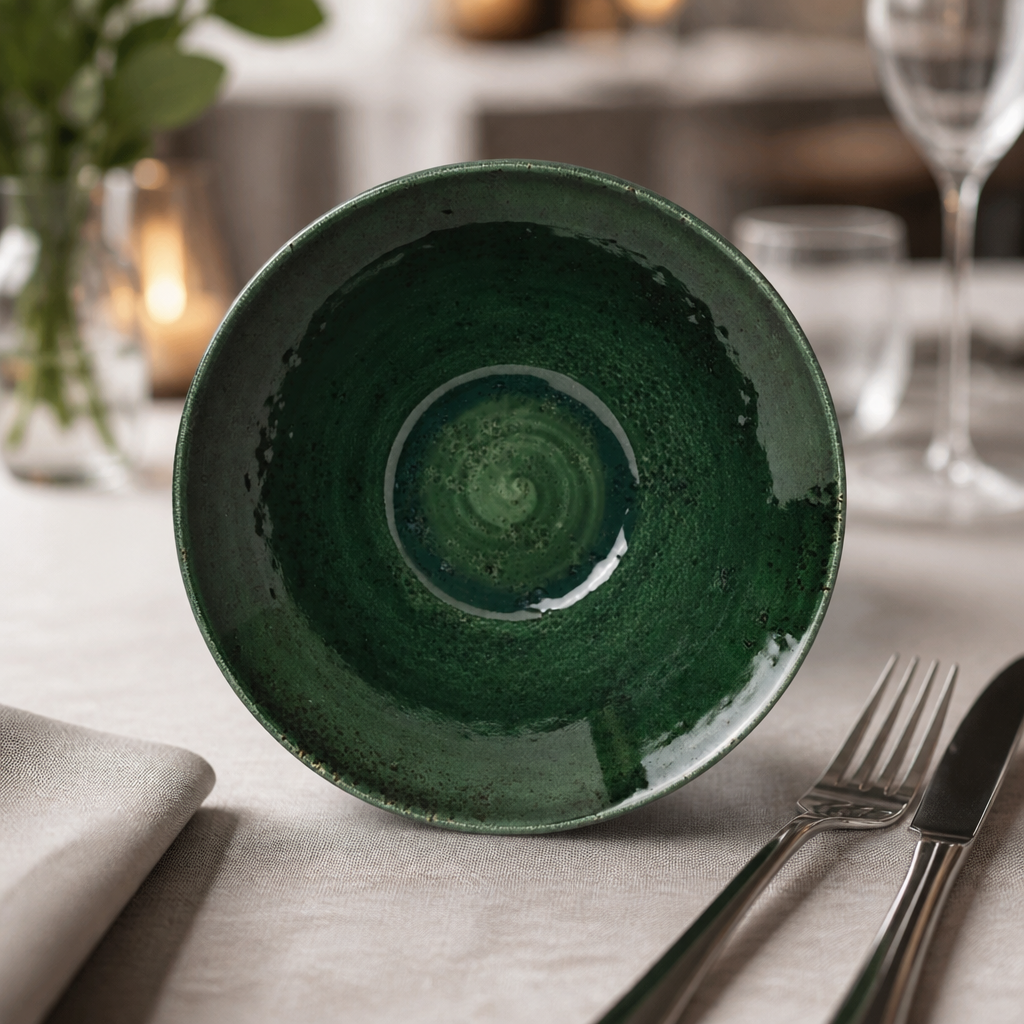 Commercial Porcelain Bowls 140mm Burnt Emerald 12 Pack