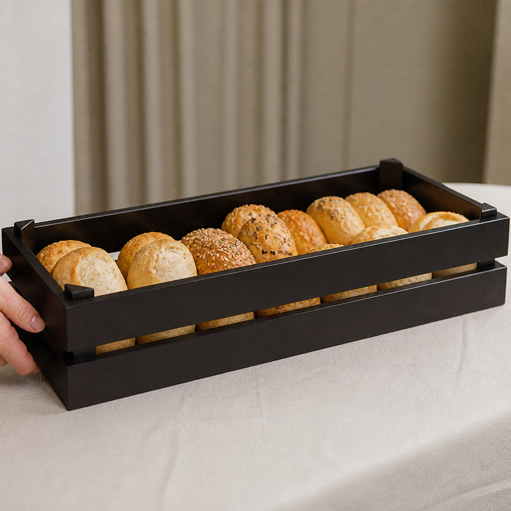 Commercial Wooden Crate GN 2/4 for catering events