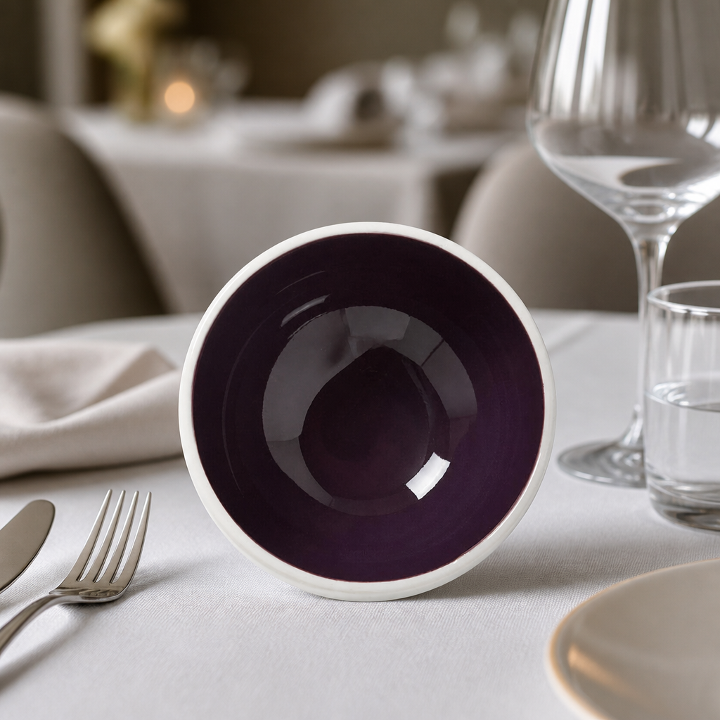 Commercial 110mm Damson Bowls - 12 Pack Durable Dinnerware
