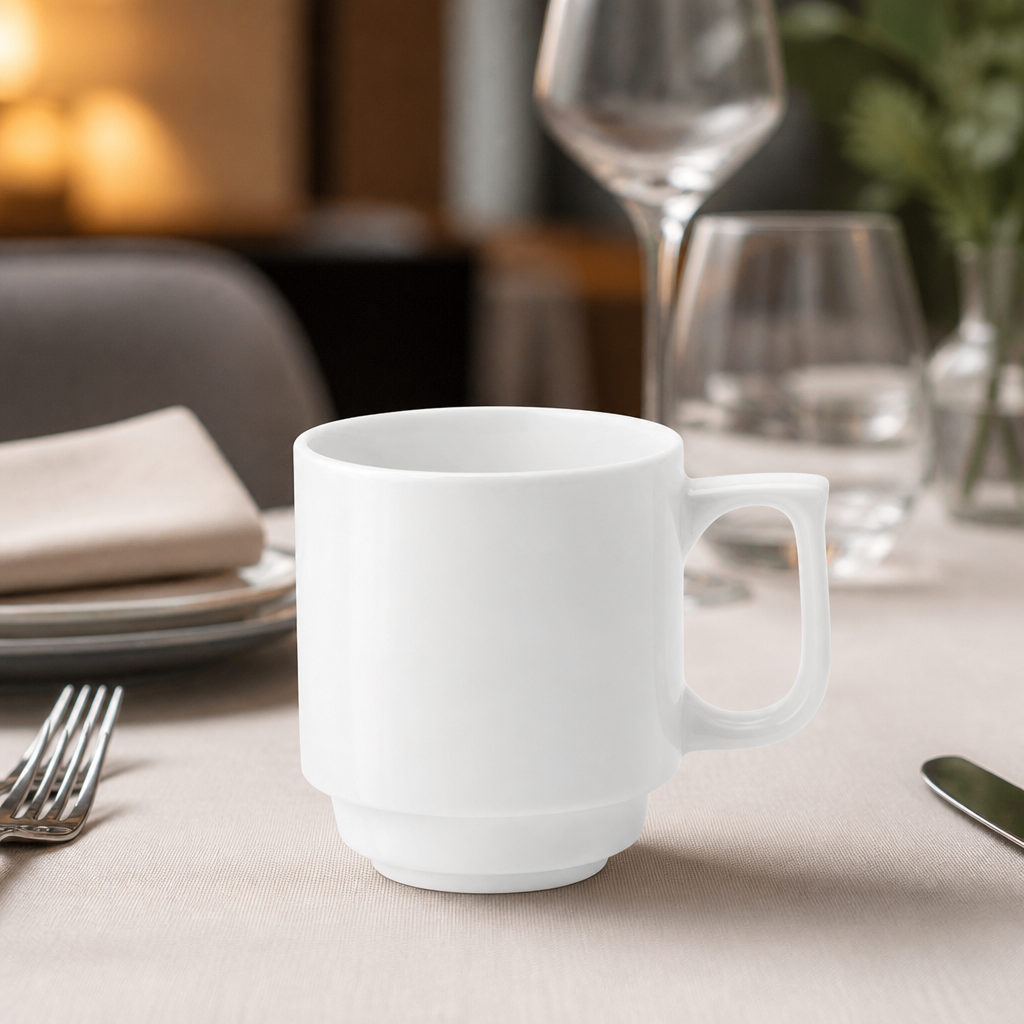 Commercial Pure Stacking Mugs 280ml - 36 Pack