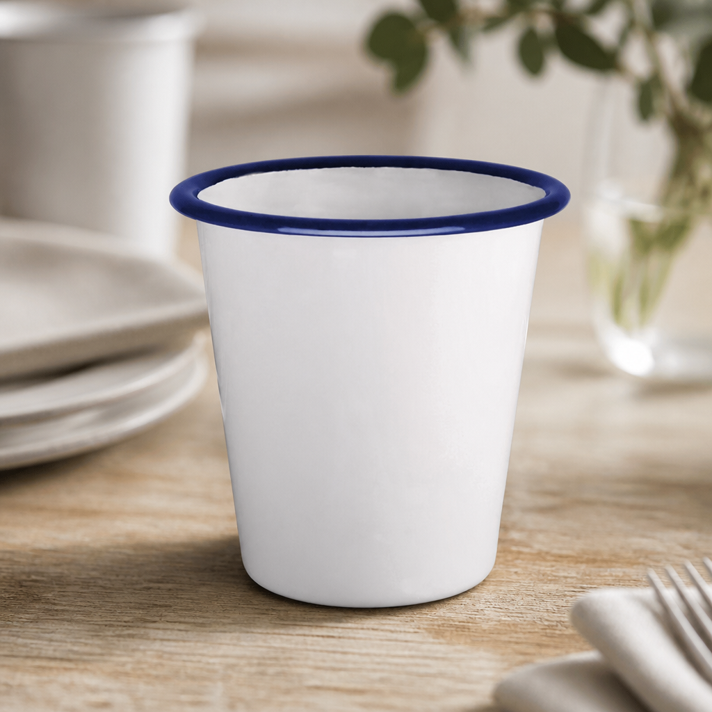 Commercial Enamel Tumblers 310ml Retro Style 6 Pack
