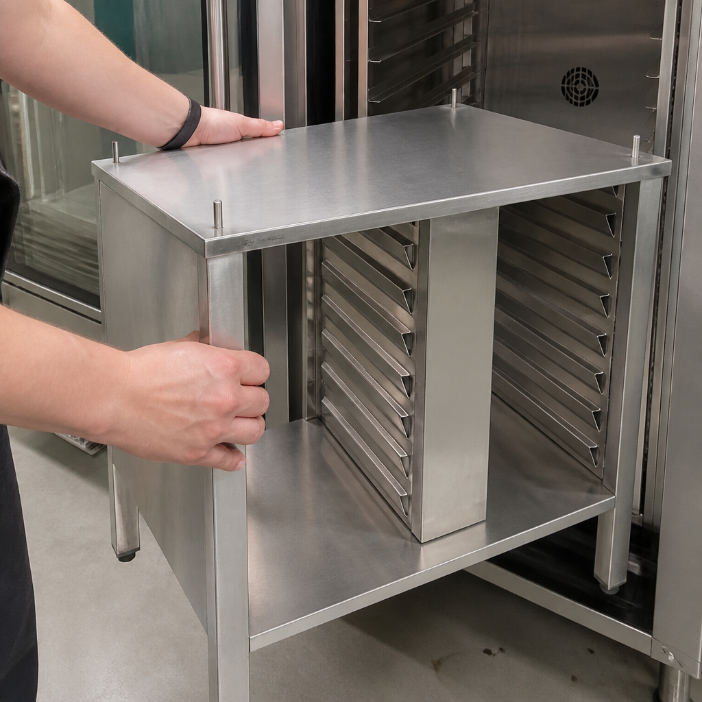 Commercial GN Runner Stand for ovens 670mm high