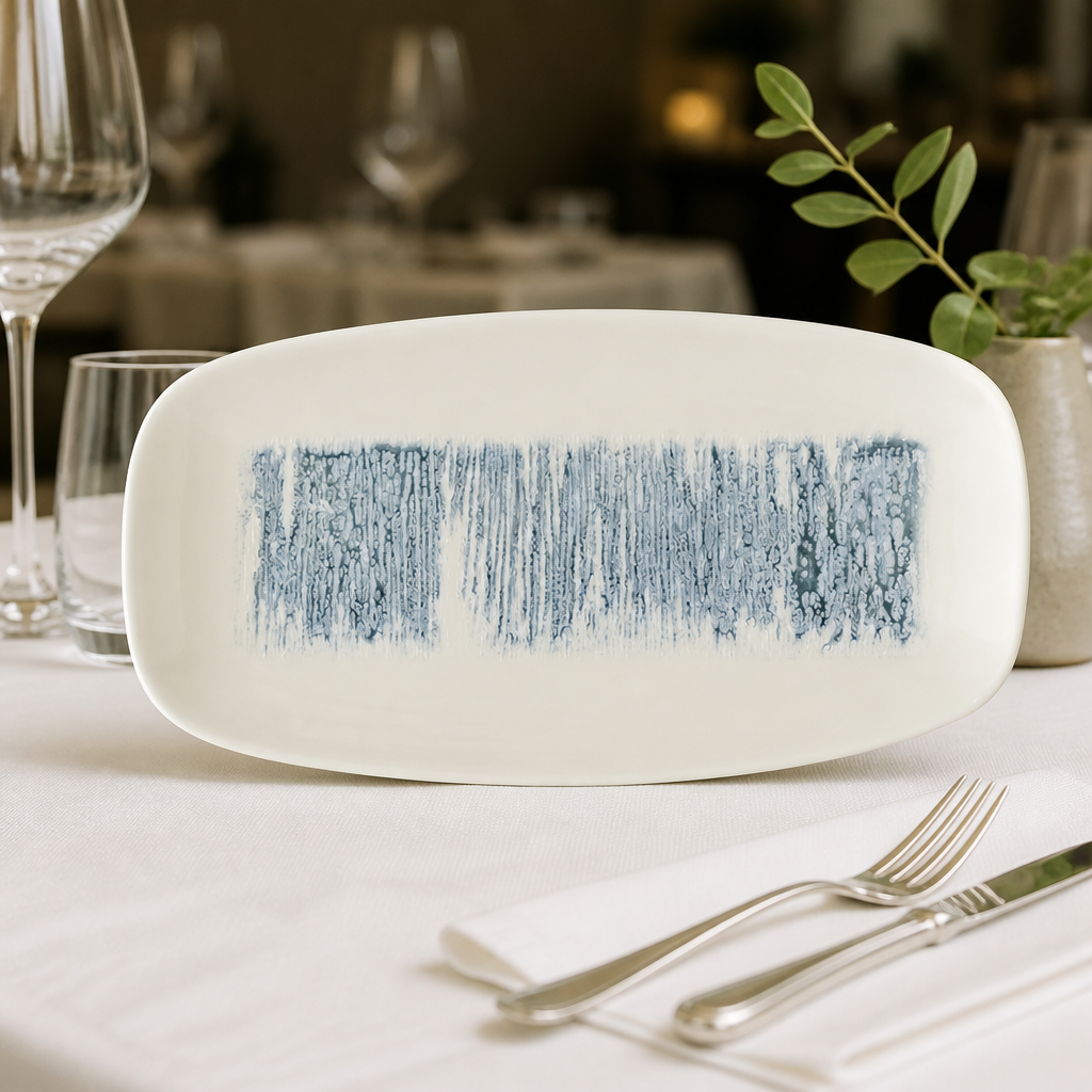 Blue Oblong Platters 298x153mm (12 Pack)