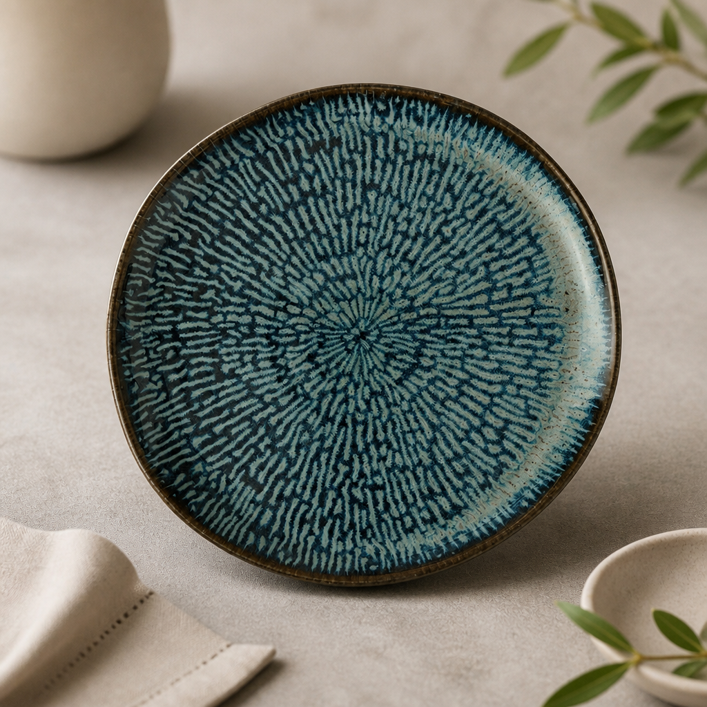Commercial Sapphire Blue Plates 165mm 6 Pack