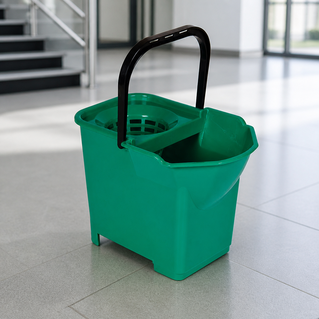 Commercial Mop Bucket and Wringer 10L Capacity Green