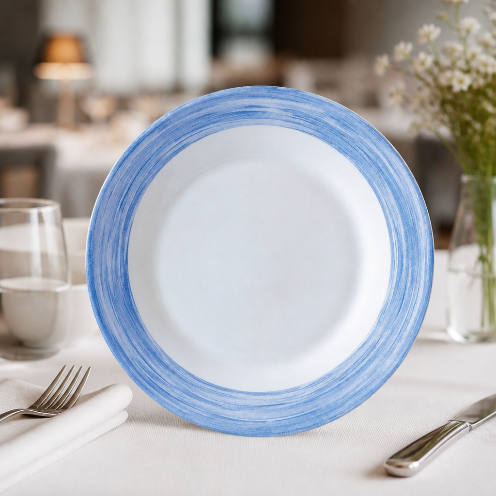 Commercial Brush Soup Plates 225mm pack of 12 for foodservice