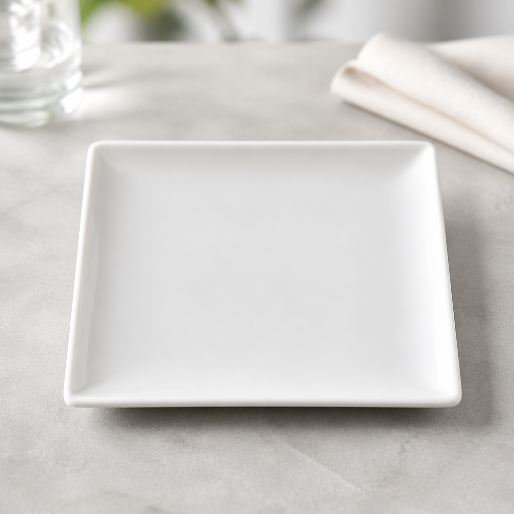 Commercial Square Side Plates 140mm Porcelain 12 Pack