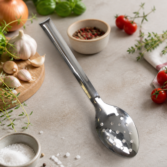 Commercial 12" Perforated Serving Spoon with Handle