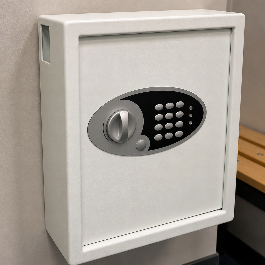 Commercial key safe for secure storage of up to 48 keys