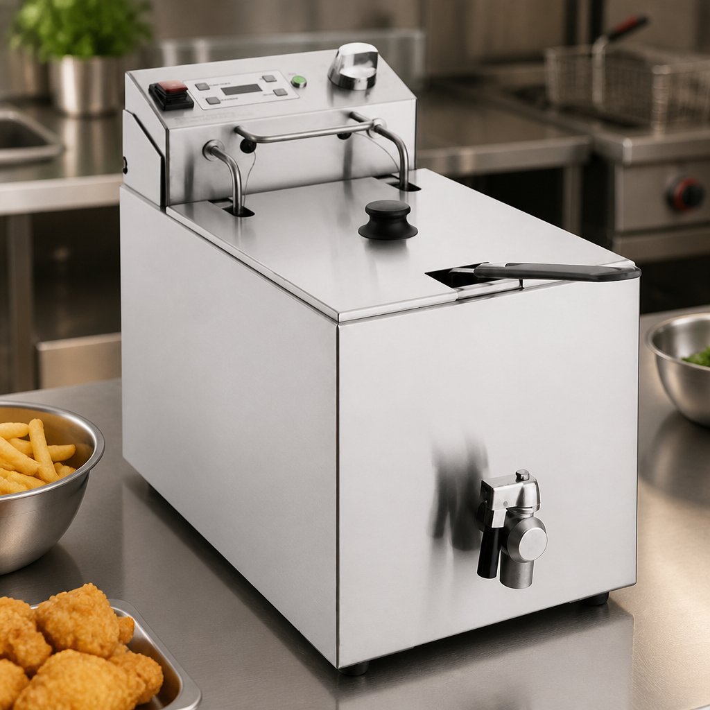 Commercial Electric Countertop Fryer 8L Capacity with Timer
