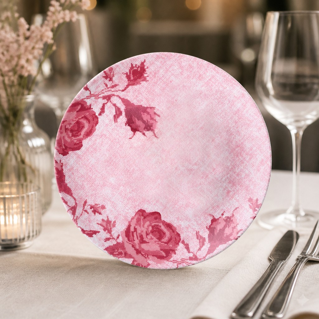 Commercial Boho Coupe Plates Pink 280mm - 6 Pack Porcelain