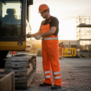 Premium High Visibility Bib and Brace Reg Leg in Hi-Vis Orange for Enhanced Safety and Comfort
