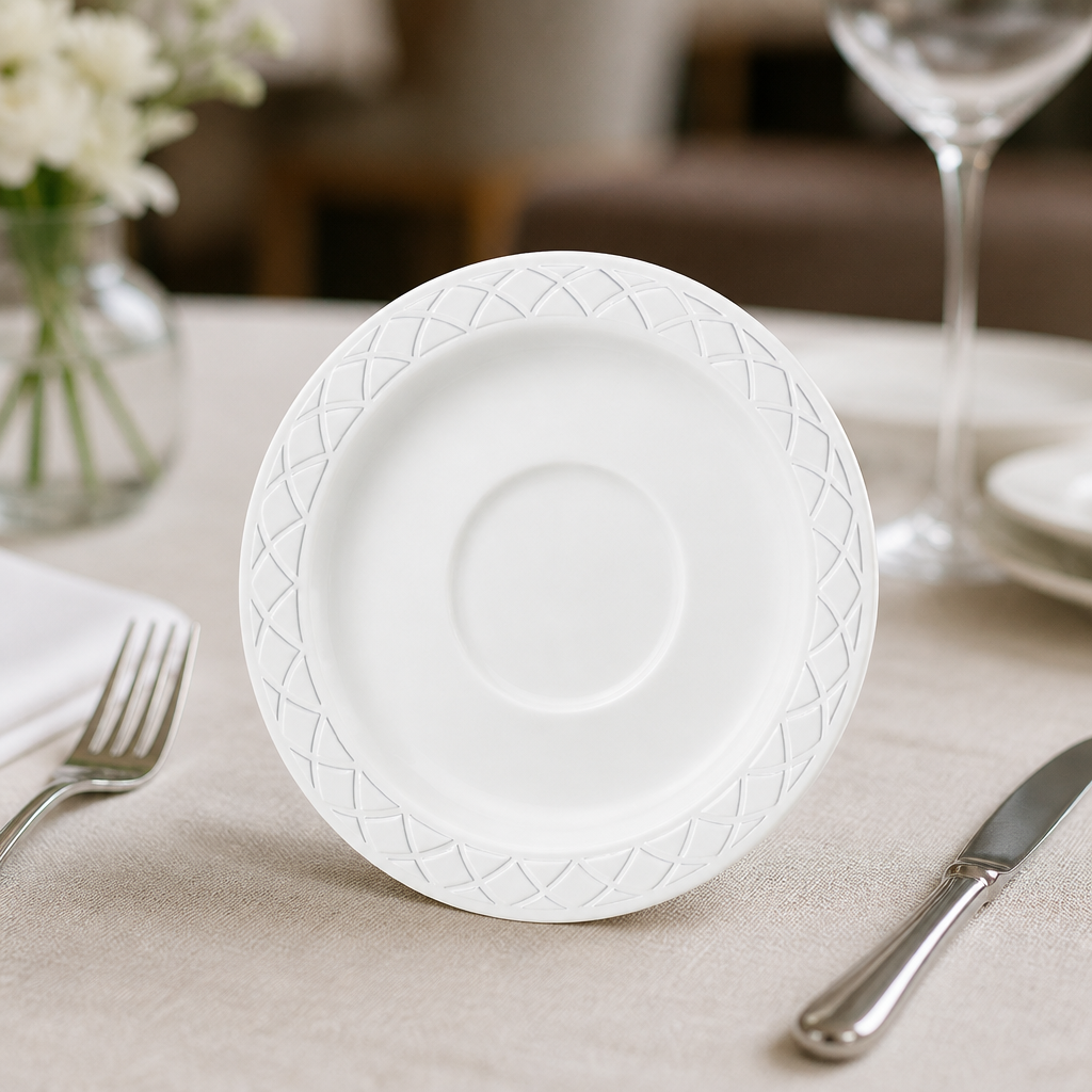 Commercial Coupe Tea Saucers 24 Pack Fine China Collection