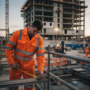 Professional High Visibility Coverall in Orange with EN471 Class 3 Certification and Concealed Zip Front Fastening