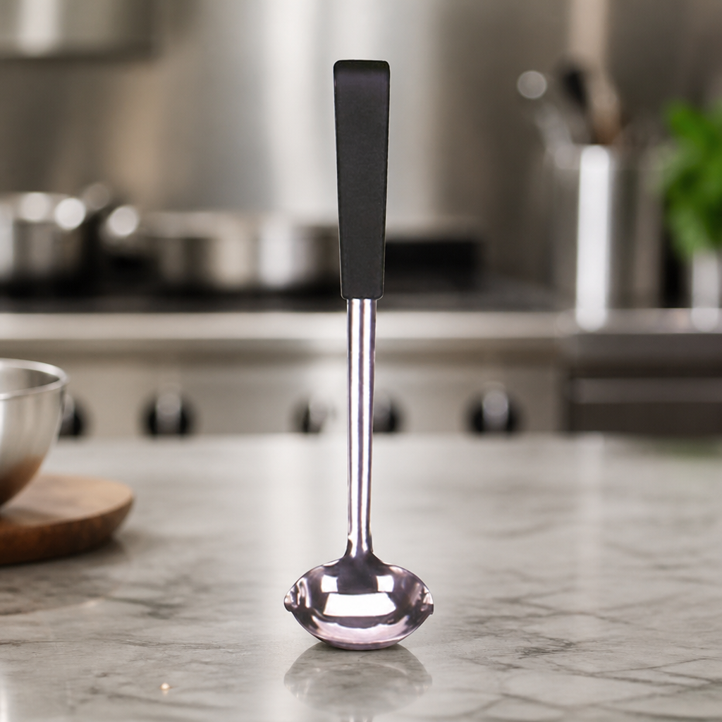 Commercial Stainless Steel Sauce Ladle 35ml Black Handle