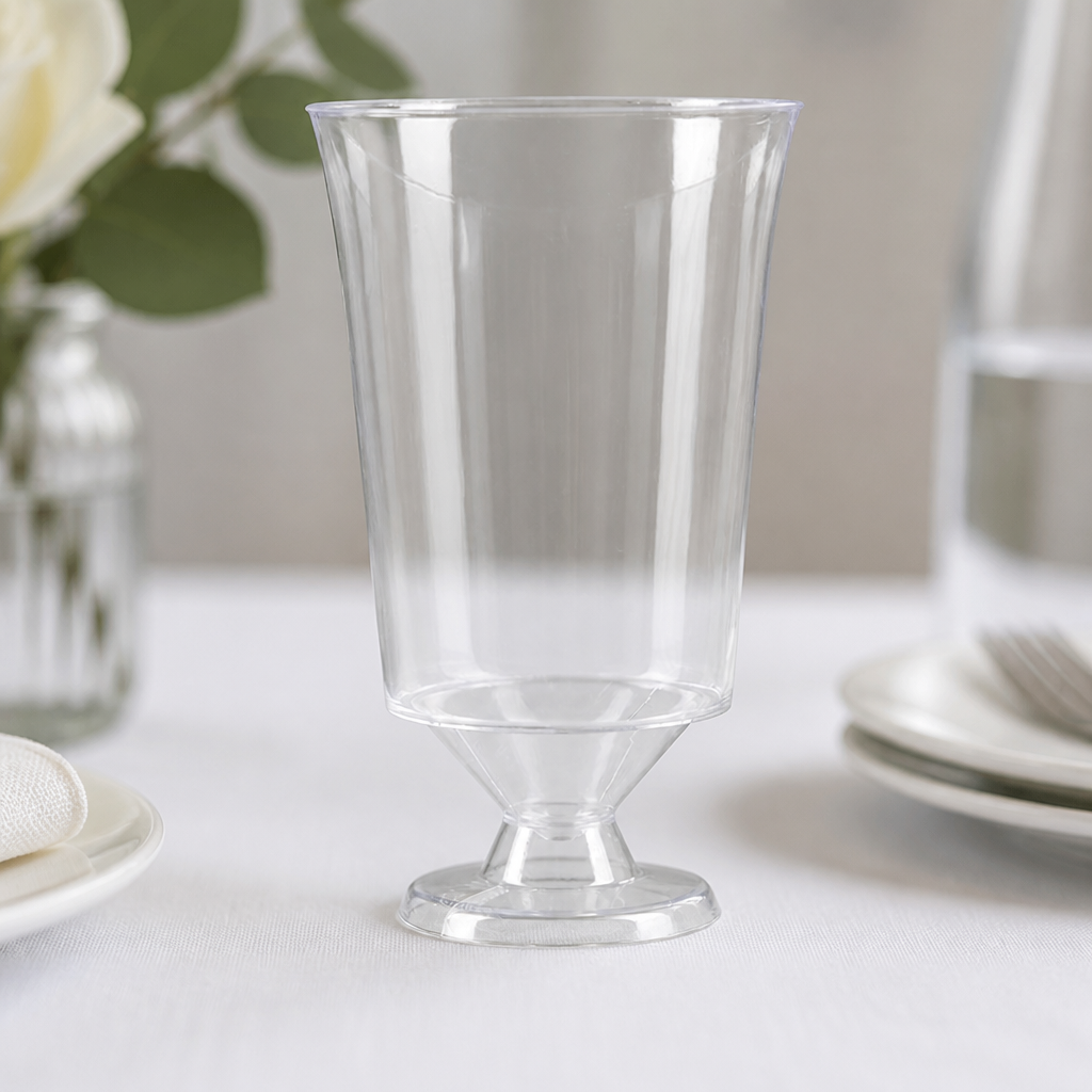 Disposable Clear Wine Glasses 175ml 10 Pack Recyclable