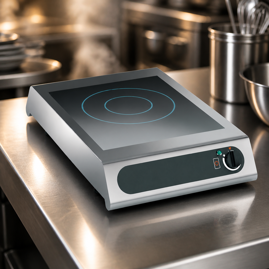 Commercial Induction Hob 2.4kW Single Ring 180mm Cooking Area