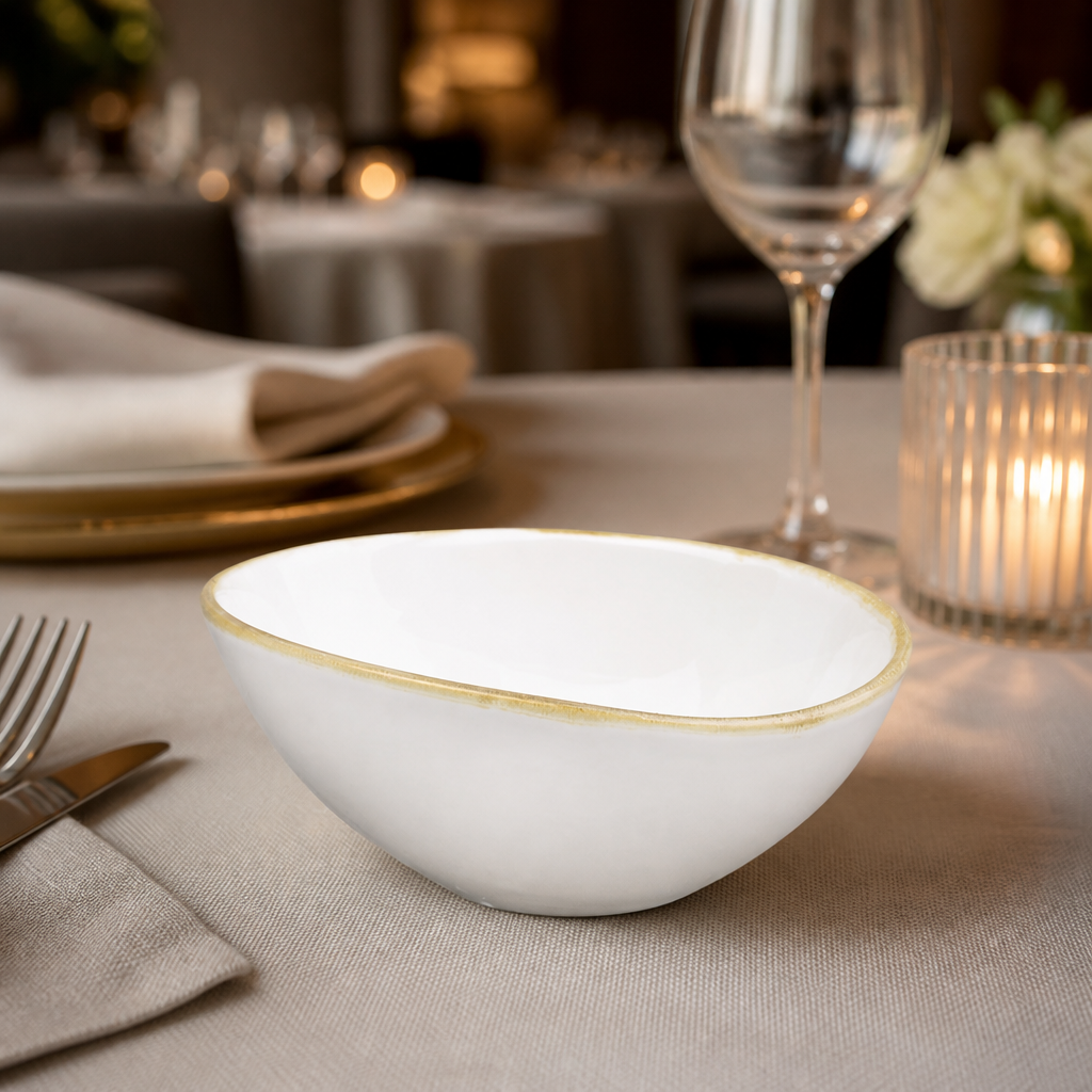 Commercial Soup Bowls 165mm 425ml Rustic Chalk Finish 6 Pack