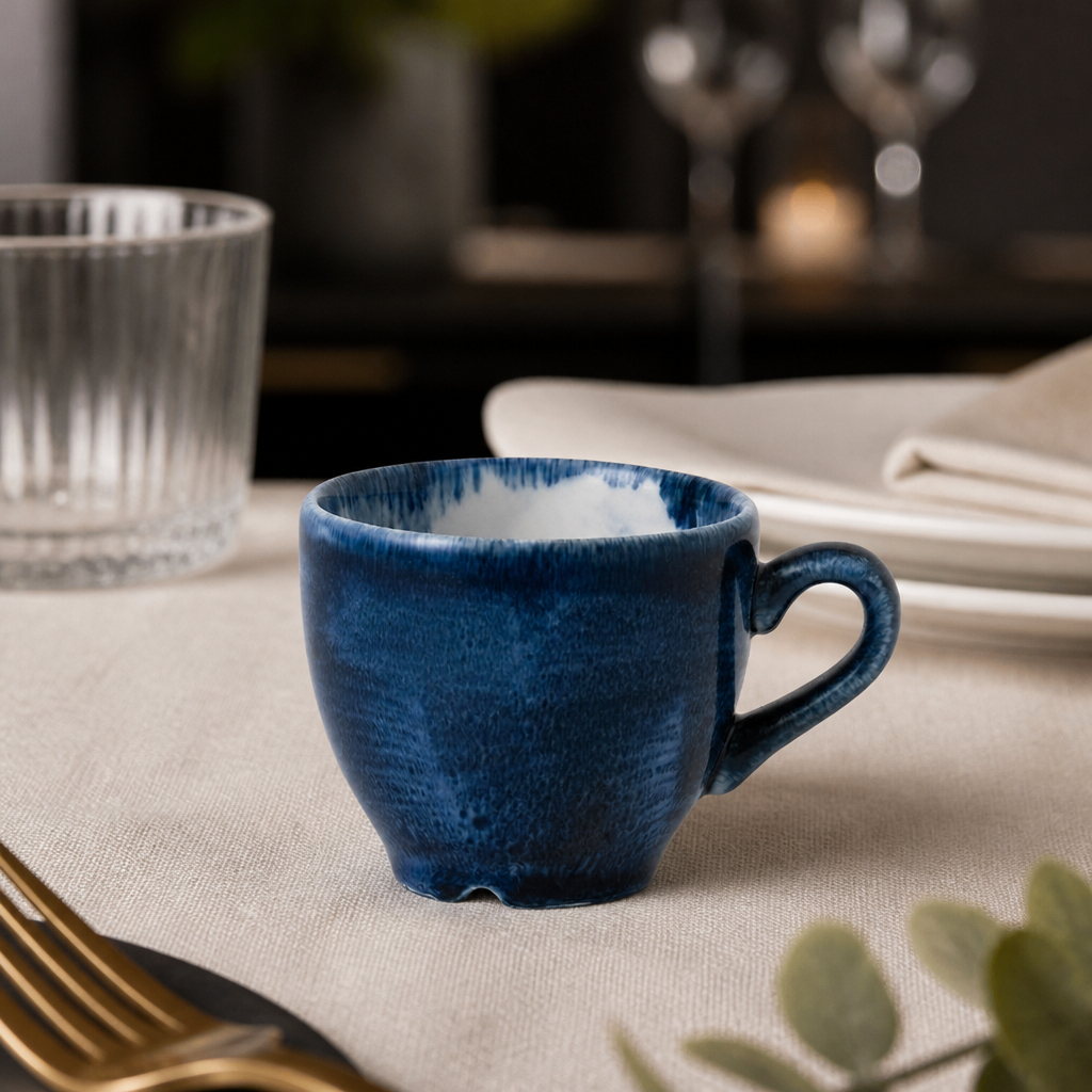 Commercial Ultramarine Espresso Cups 3.5oz 12 Pack Porcelain
