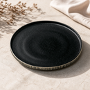 Commercial Stoneware Plates 210mm Black & White 6 Pack