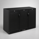 Commercial Back Bar Cooler 330Ltr Three Solid Doors 900mm