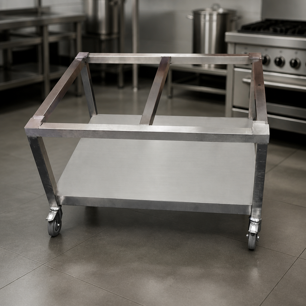 Mobile Table Stand for 600 Series Commercial Grills with Shelf