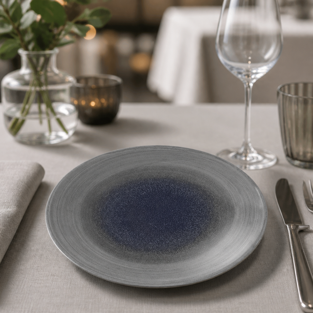 Commercial Aqueous Deep Coupe Plates Grey 218mm 12 Pack