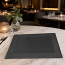Commercial PVC Placemats 450x330mm Black 6 Pack
