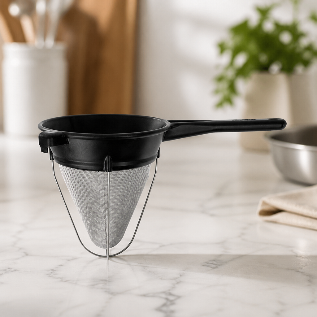 8" Commercial Chinois Strainer with Handle