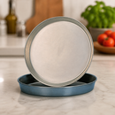 7" Commercial Black Iron Pizza Pan for Personal Sized Pizzas