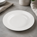 Commercial Classic White Porcelain Wide Rim Plates 160mm 12 Pack