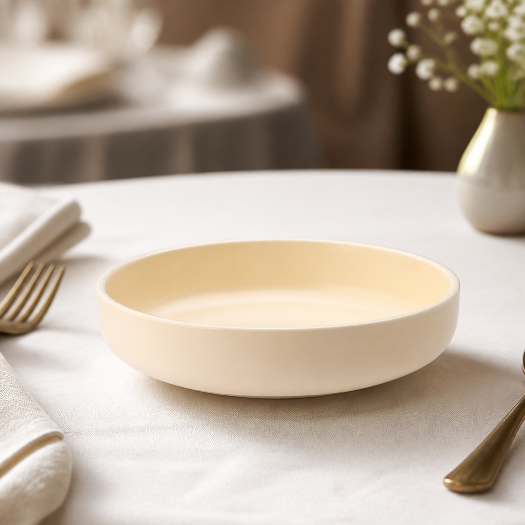 Commercial Vitrified Porcelain Bowls 175mm Vanilla 6 Pack