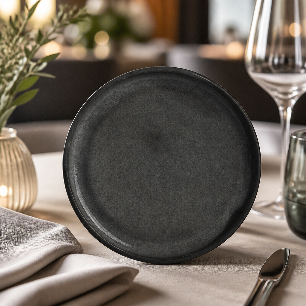 Commercial 165mm Grey Vitrified Stoneware Plates 24 Pack