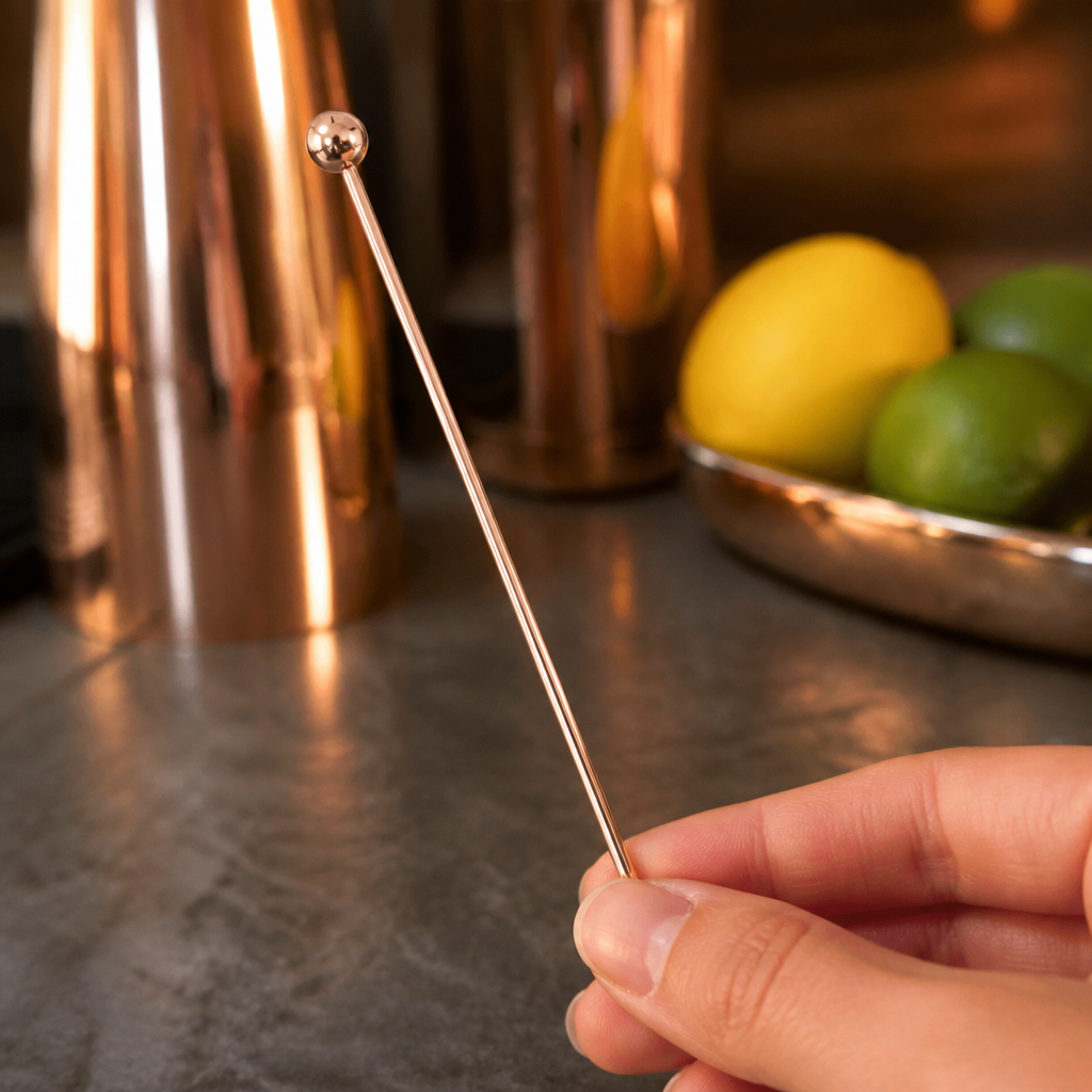 Copper Plated Garnish Picks 10 Pack for cocktails