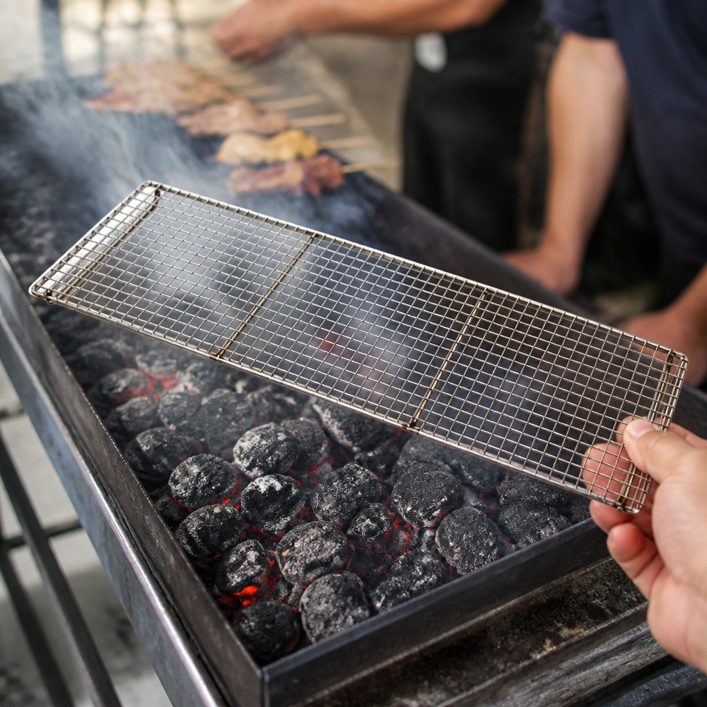 Commercial Konro Grill Spare Mesh 665x210mm Stainless Steel