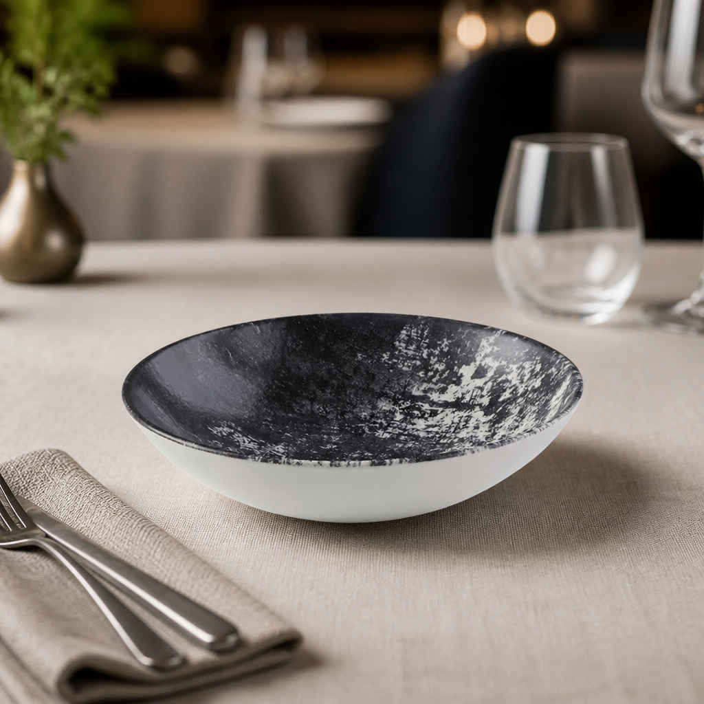Commercial Coupe Bowls 182mm black 12 pack
