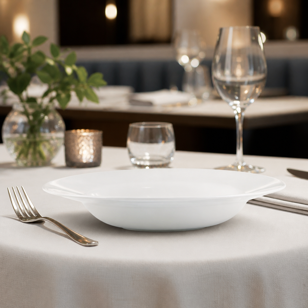 Set of 6 Commercial Rim Bowls 318mm Porcelain