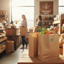 Premium Brown Kraft SOS Block Bottom Paper Bags - 70gsm, Eco-Friendly, Heavy Duty for Retail and Grocery Stores