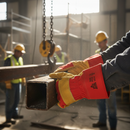 Premium Cowhide Rigger Glove with EN388 Certification and Knuckle Protection - High-Quality Professional Grade for Industrial and Commercial Applic...