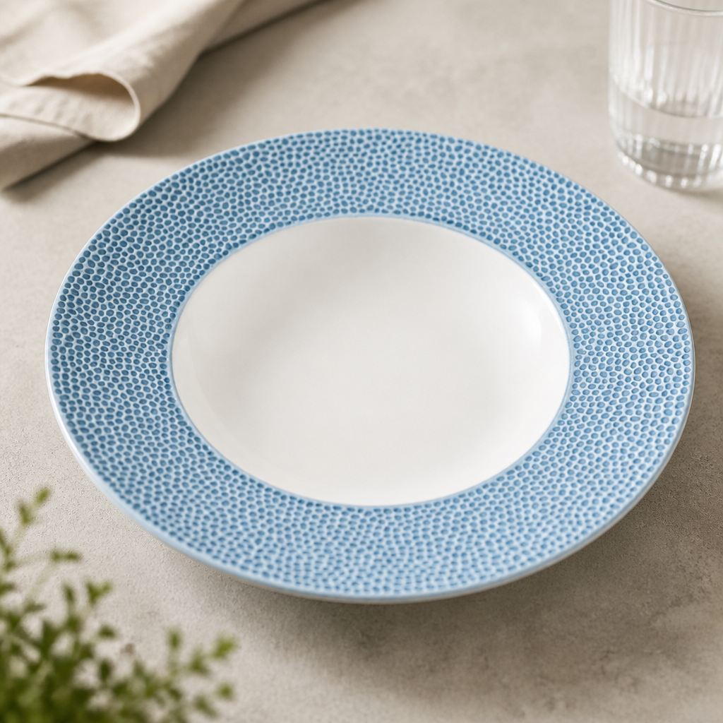 Commercial Wide Rim Bowls Ocean Blue 280mm 12 Pack
