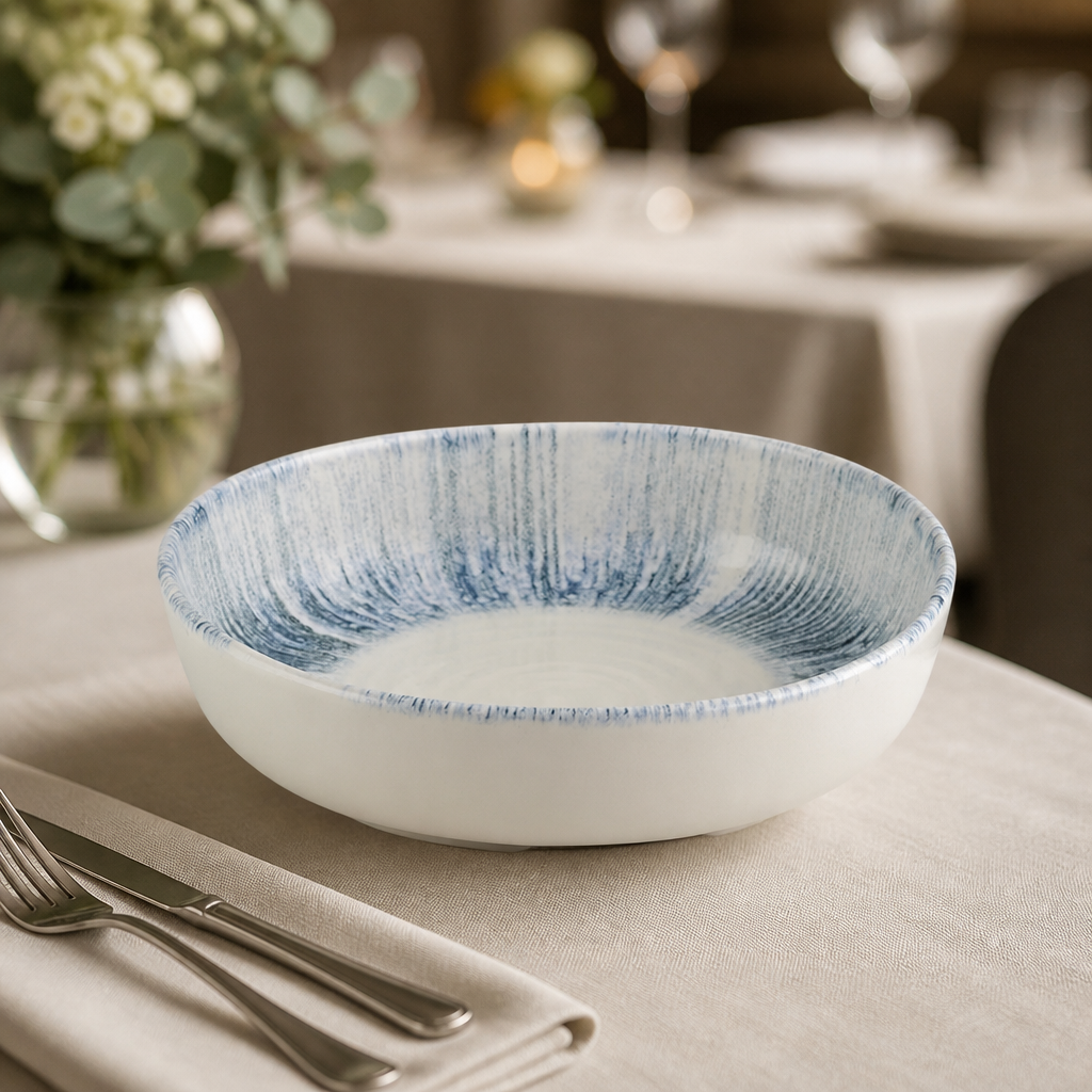 Commercial Walled Bowls 200mm Super Vitrified Ceramic 6 Pack