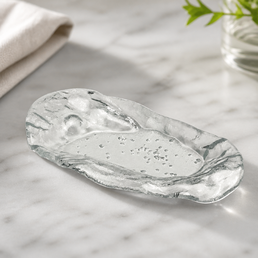 Commercial Glass Plates 250mm Clear 12 Pack Dishwasher Safe